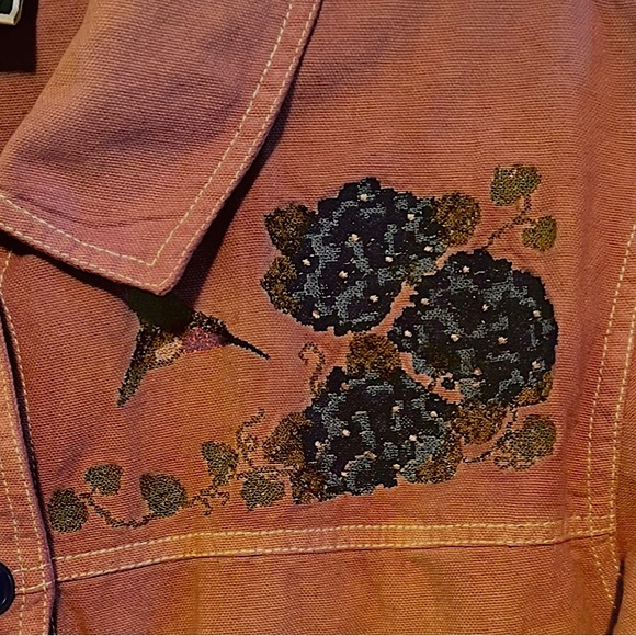 Turmeric dyed embroidered jacket. - Picture 5 of 6